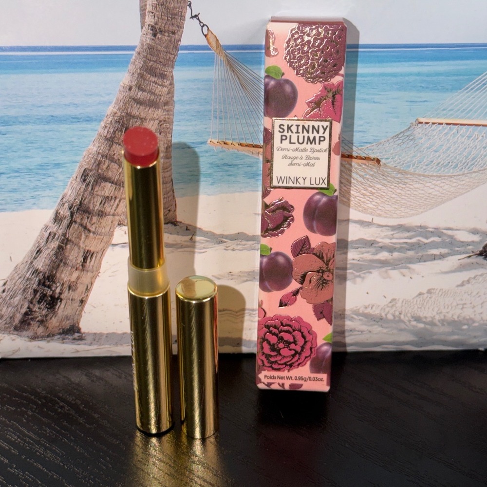 Winky‎ Lux Skinny Plump Demi-Matte Lipstick First Crush Berry Pink New in Box